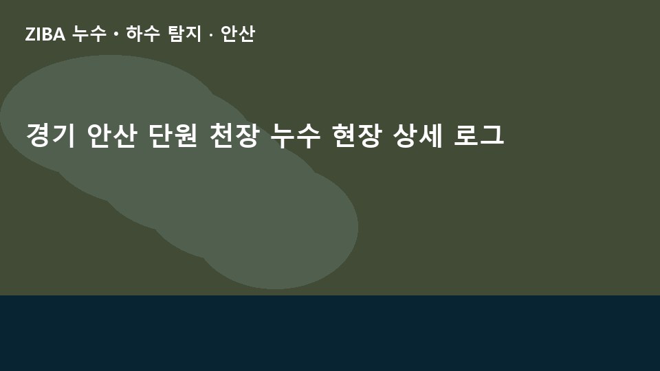 경기 안산 단원 천장 누수 현장 상세 로그