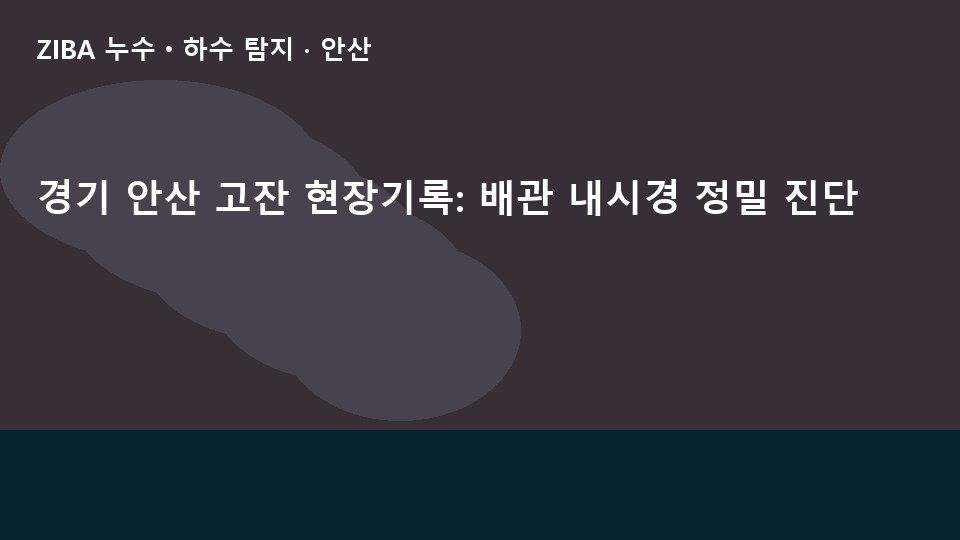 경기 안산 고잔 현장기록: 배관 내시경 정밀 진단