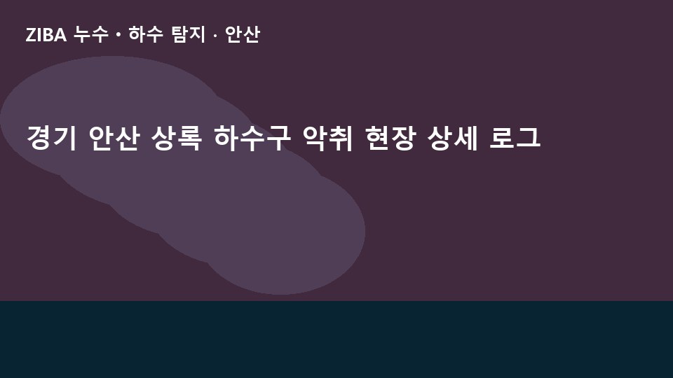 경기 안산 상록 하수구 악취 현장 상세 로그